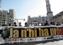 Manifestantes reclaman en Valencia cambio de rumbo político en la Comunitat