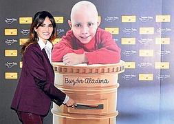 Goya Toledo, durante la presentación en Madrid de la campaña contra el cáncer infantil de la Fundación Aladina. / R. C.