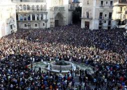 Una instantánea de la concentración de esta tarde. / Jesús Signes
