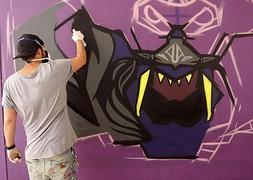 Uno de los grafitis que decoran los muros de la Politécnica. / LP