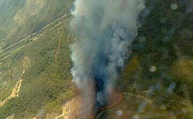 El incendio que se ha declarado en Montserrat. 