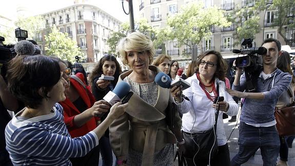 Aguirre a su llegada a la ejecutiva.