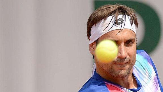 David Ferrer, en su partido contra Kevin Anderson.