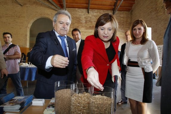 Alfonso Rus e Isabel Bonig, ayer, en su primer encuentro tras ser designada secretaria general del PPCV. :: irene marsilla