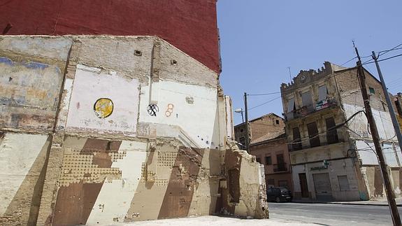 Vista de una parte del barrio del Cabanyal. 