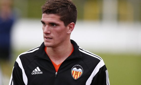 Rodrigo de Paul, en la sesión de ayer. :: l. de la peña/valencia cf
