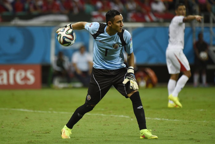 Keylor Navas durante un partido del Mundial de Brasil