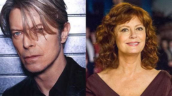 A la izquierda David Bowie y a la derecha Susan Sarandon.