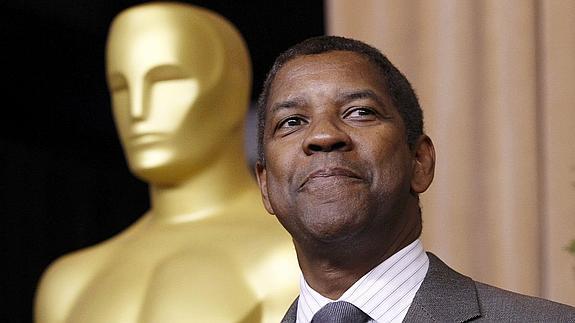 Denzel Washington en la gala de los Oscar.