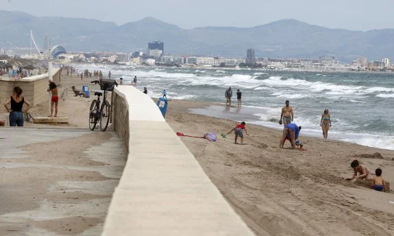 Playa de la Garrofera en El Saler, donde los vecinos han pedido un aporte de arena para frenar la erosión. :: jesús signes