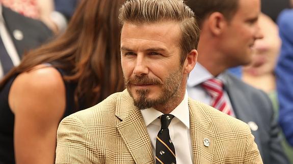 David Beckham, durante uno de los partidos de tenis de la última edición de Wimbledon. 
