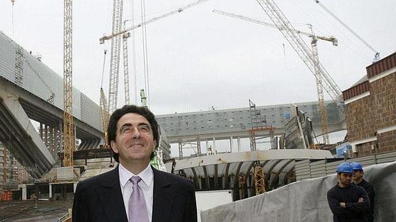 Calatrava, en las obras del Palacio de Exposiciones y Congresos de Oviedo.