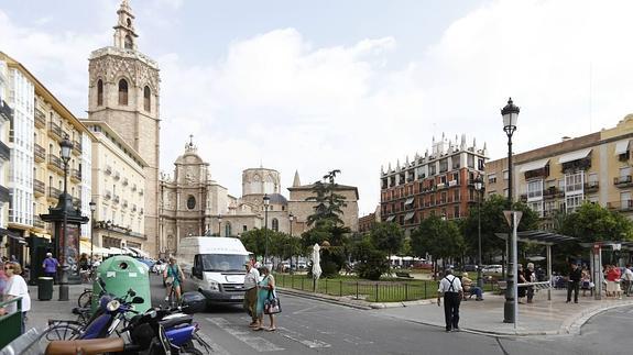 La plaza de la Reina de Valencia.