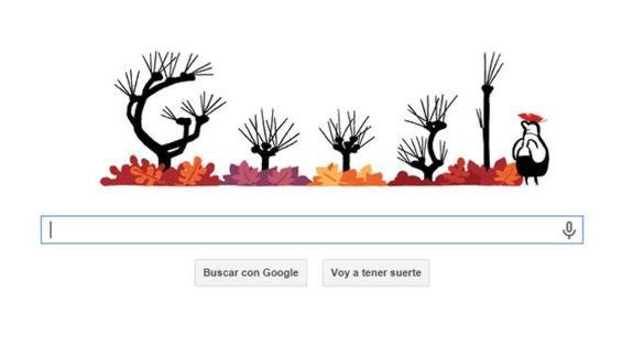 Google dedica su doodle de hoy al equinoccio de otoño.