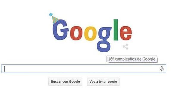 La historia de Google, que dedica su doodle a su 16.ª aniversario.