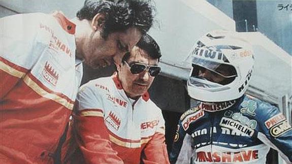 Champi, preparando una de las carreras.
