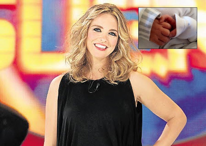 Carolina Ferre participó en 'Tu Cara Me Suena'. Arriba a la derecha, una foto de las manitas de sus bebés que colgó en las redes sociales. 