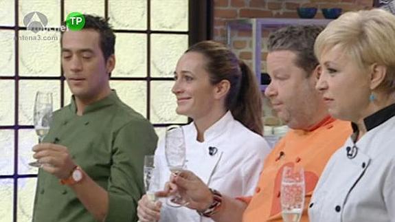 Begoña Rodrigo junto a Yayo Daporta, Alberto Chicote y Susi Díaz. 