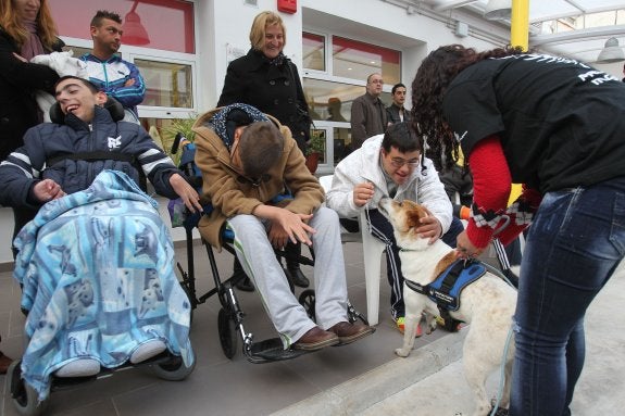 Voluntarios y participantes en uno de los proyectos solidarios llevados a cabo por Modepran. :: j. c. barberá
