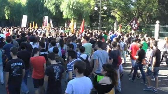 La manifestación de estudiantes en Valencia.