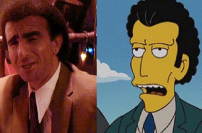 El actor Frank Sivero ('El Padrino II' y 'Uno de los nuestros') y uno de los personajes de 'Los Simpson'. 