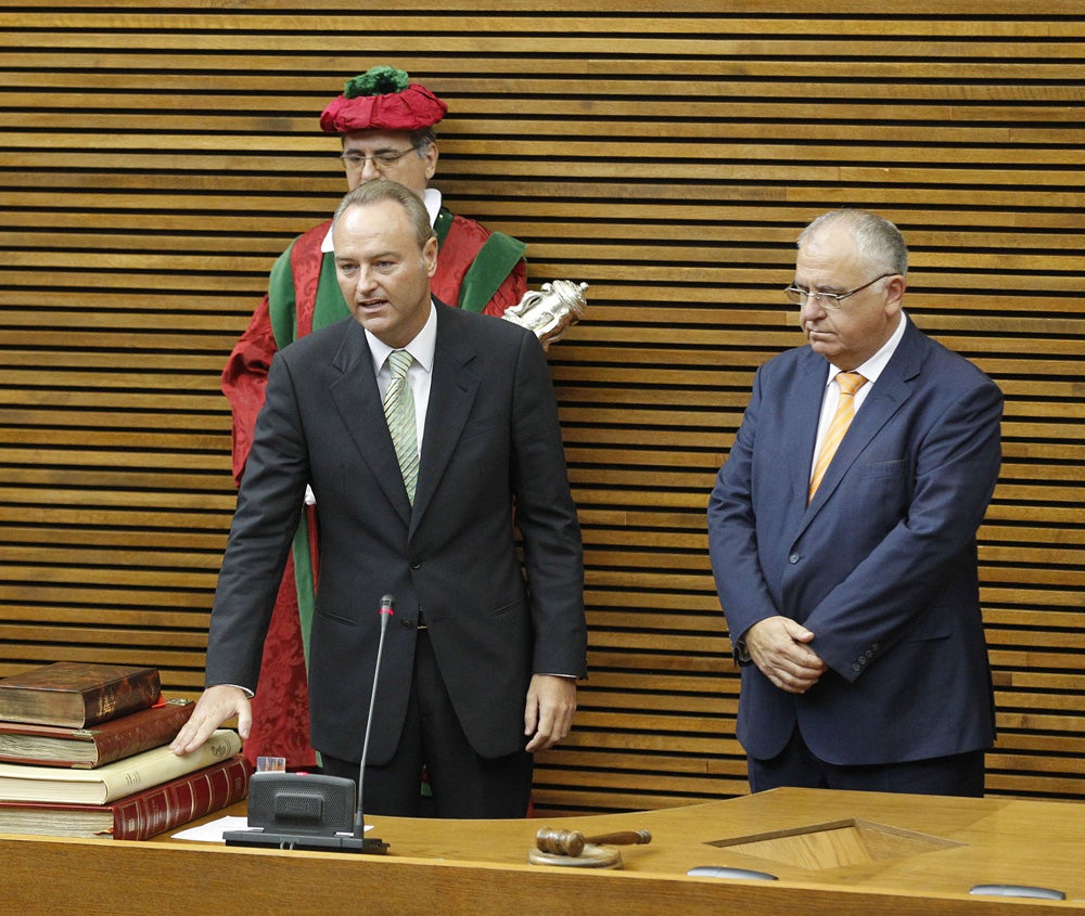 Cotino, el día de la proclamación de Fabra como presidente de la Generalitat. 