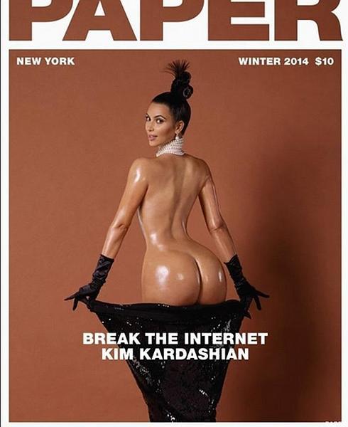 Kim Kardashian posó gratis para la revista Paper