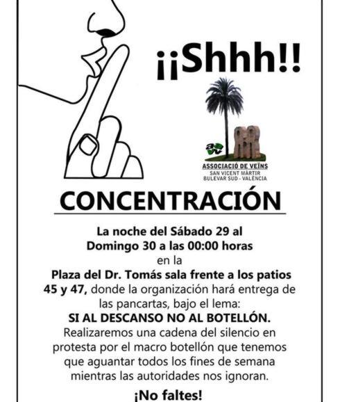 El cartel que anuncia la concentración.