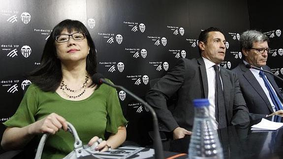 Lay Hoon Chan, el pasado 25 de octubre, tras el acuerdo para la compra del Valencia por parte de Peter Lim.