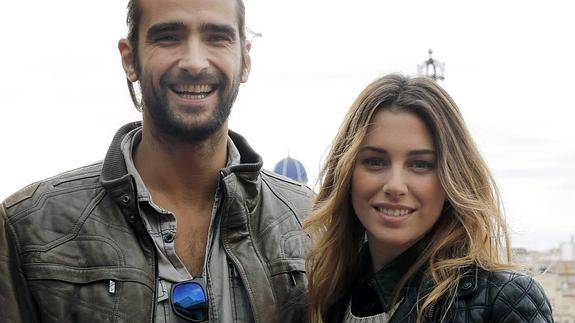 Aitor Luna y Blanca Suárez, durante la presentación de 'My Bakery in Brooklyn' en Valencia.