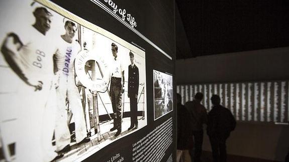 Uno de los paneles de la exposición de la Beneficencia.