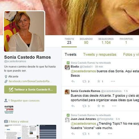 Sonia Castedo debuta en twitter y consigue su primer trending topic