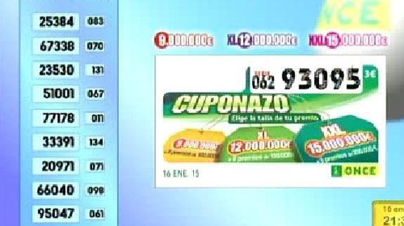 Cuponazo de la ONCE de hoy viernes 16 de enero. Comprobar número premiado y combinación ganadora del Eurojackpot y el SuperOnce