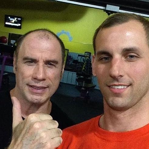 John Travolta en el comentado 'selfie'.