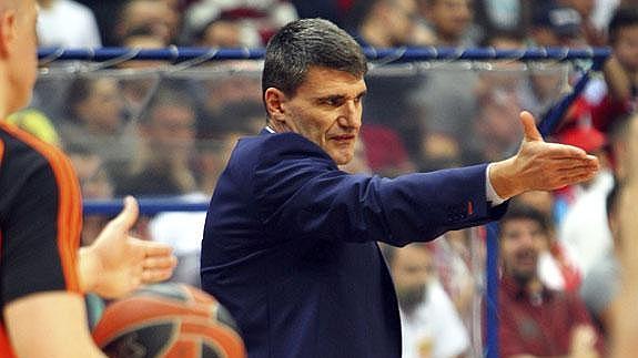 Perasovic, en el partido de Euroliga en Belgrado.