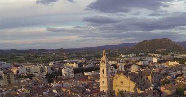 Una de las vistas aéreas de Xàtiva.