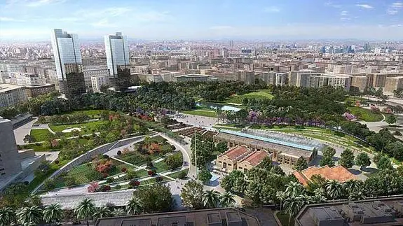 Así será el parque central de Valencia, diseñado por Katheryn Gustafson.