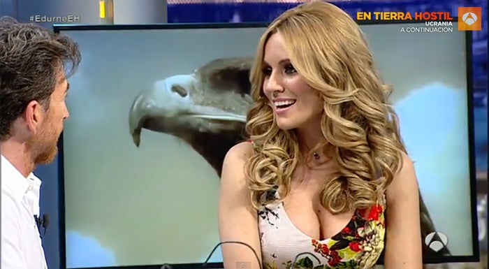 Edurne, durante su entrevista con Pablo Motos.