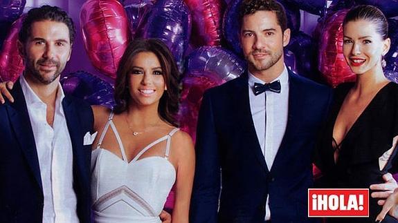 José Antonio Bastón, Eva Longoria, David Bisbal y Eugenia Suárez.