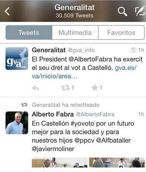 Compromís denuncia a la Generalitat por usar la cuenta oficial de Twitter con «fines electoralistas»