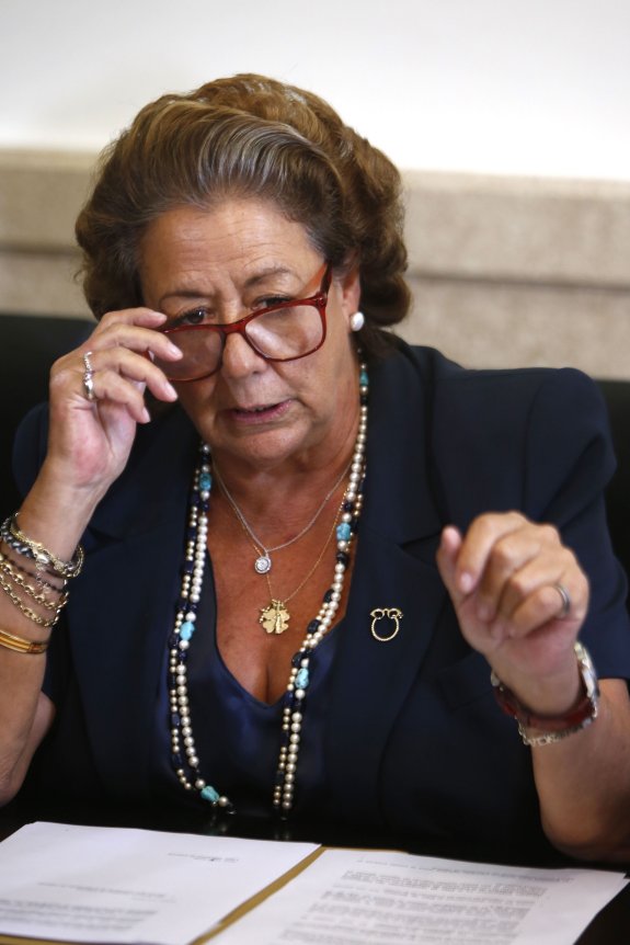 La alcaldesa de Valencia en funciones, Rita Barberá. :: M.MOLINES