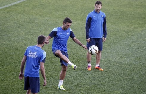 David Barral, en un entrenamiento.