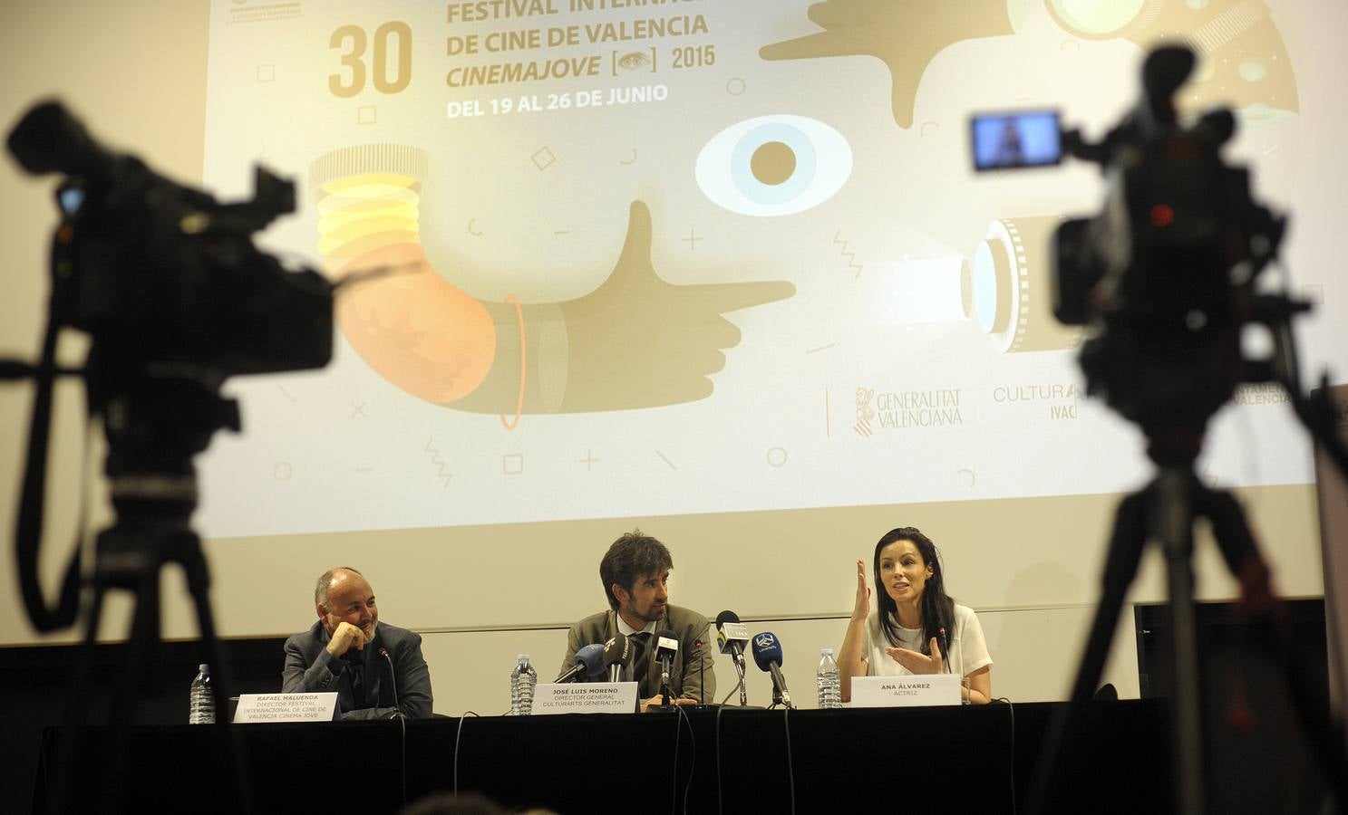 Maluenda, Moreno y Álvarez, durante la presentación del festival.