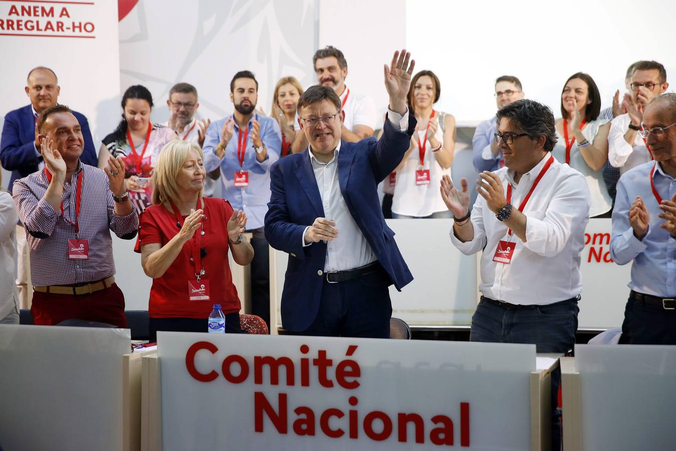 Puig en el comité nacional del PSPV.