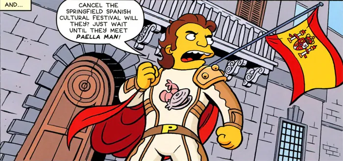 Paella Man, el nuevo superhéroe de 'Los Simpson'