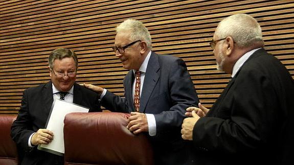 Fernando Delgado, antes de comenzar la sesión de constitución de Les Corts. 