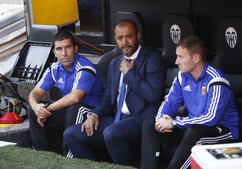 Ian Cathro, junto a Nuno en Mestalla.