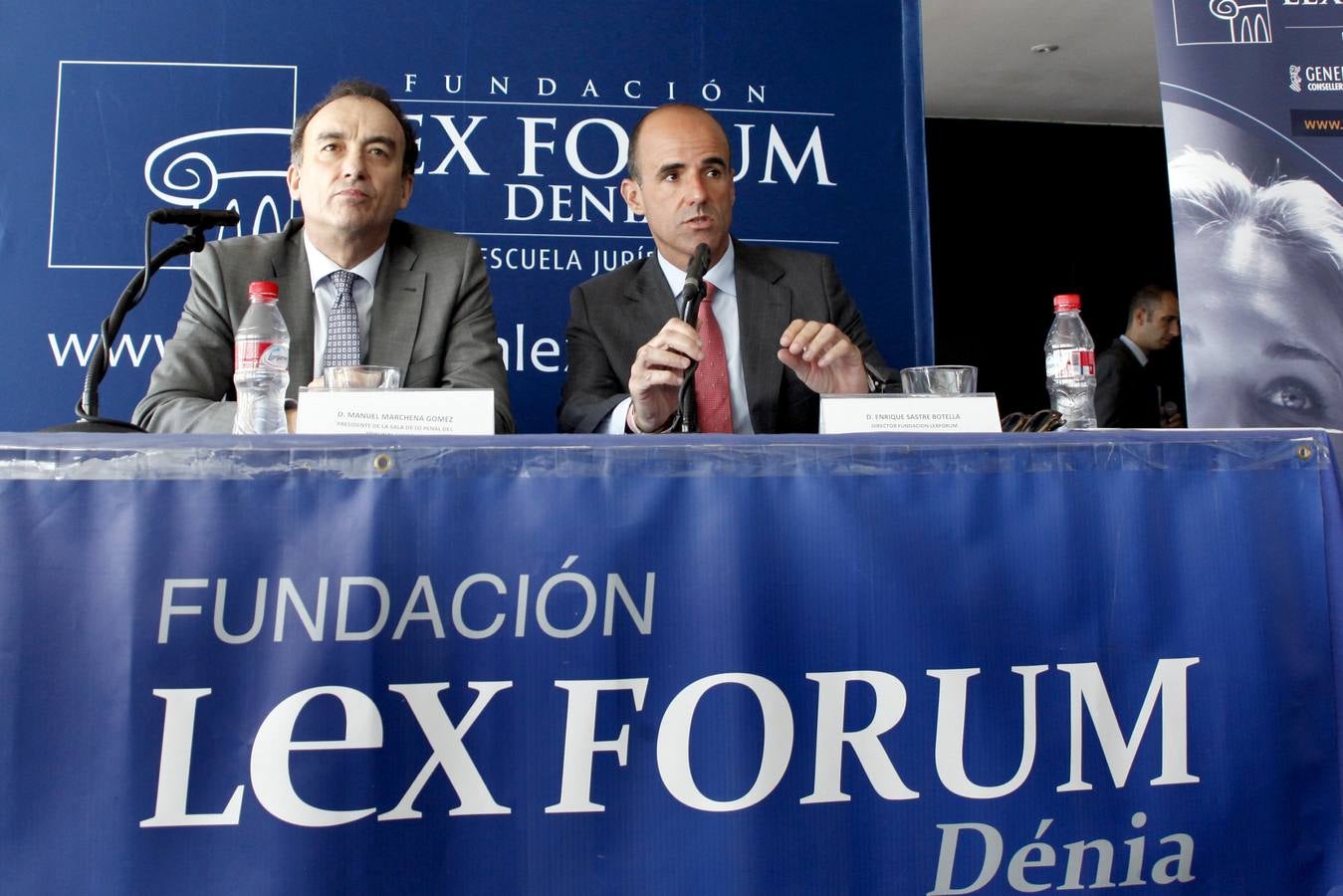 Marchena y el presidente de Lex Forum, Quque Sastre.