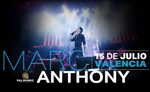 Marc Anthony en Valencia el 15 de julio