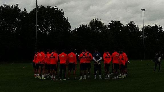 Entrenamiento del Valencia CF.